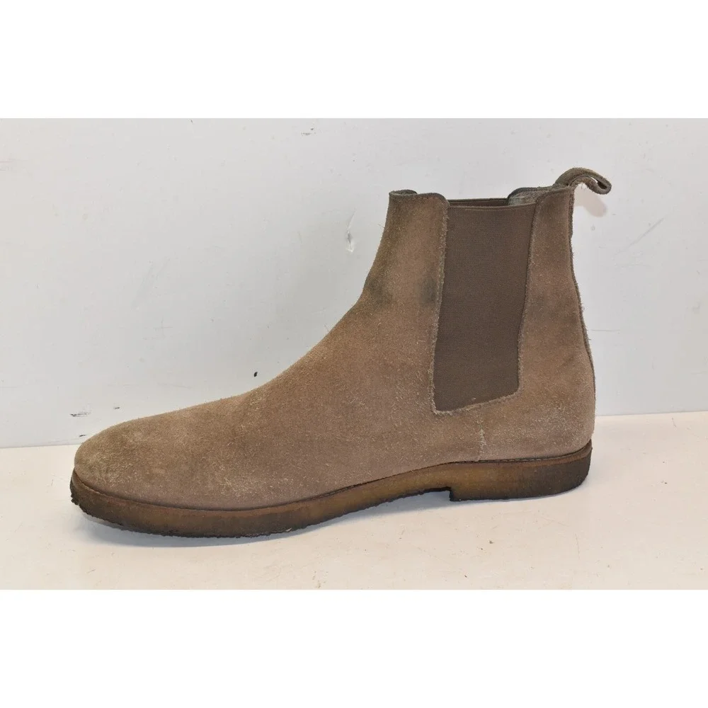 AllSaints Mens Harley Chelsea Boots 11.5 EU 44‎ Brown Suede Luxury Preppy Hype